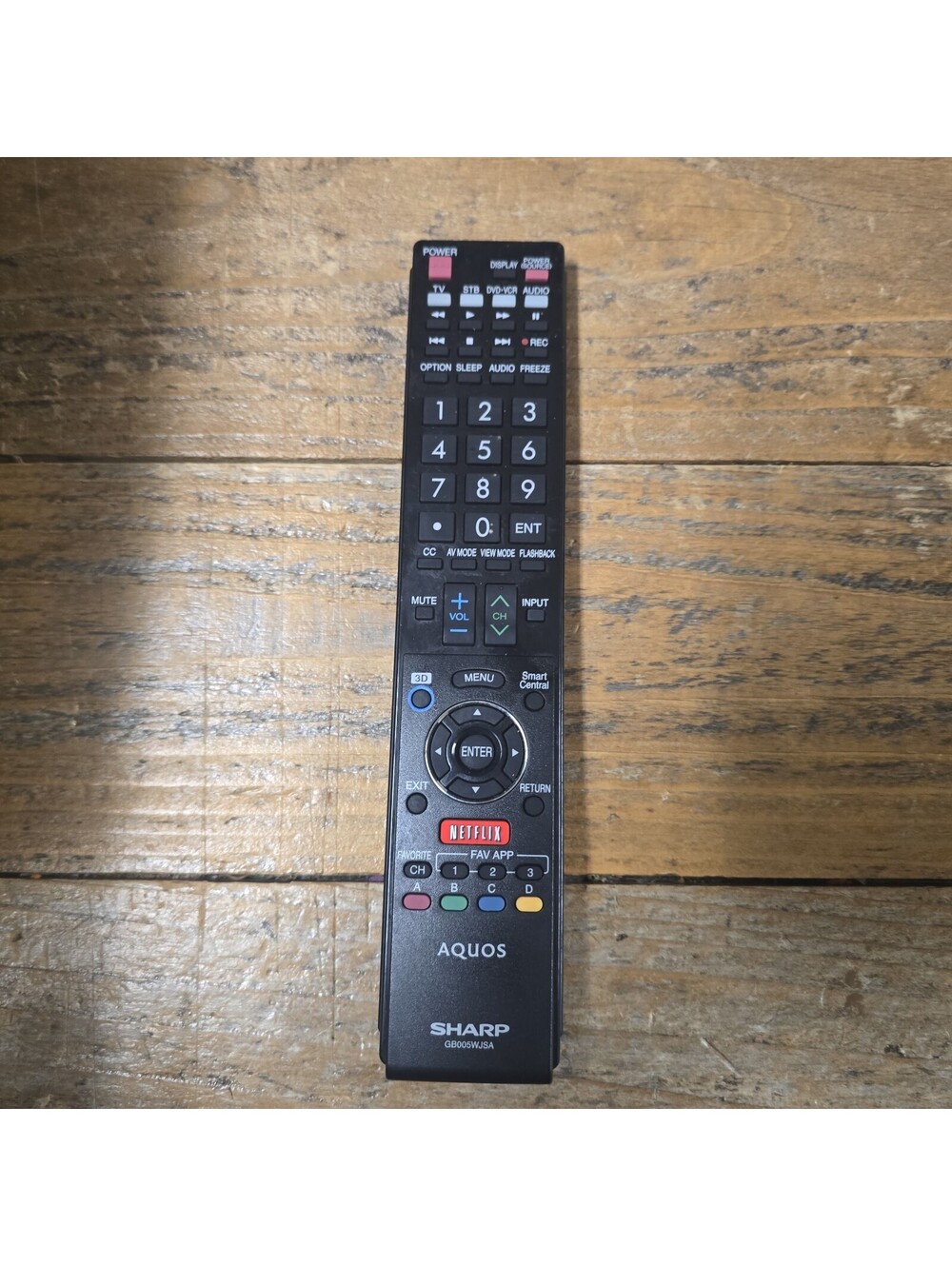 SHARP GB005WJSA Remote NO BATTERIES